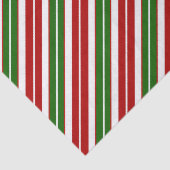 ホリデーレッド、ホワイトおよびグリーンクリスマスストライプの各イベント 薄葉紙 (詳細)
