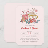 ホリデーレトロクリスマス招待状 招待状 (正面/裏面)