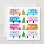 ホリデーレトロRVモーターホーム クリスマス Xmas 年賀状 (正面)