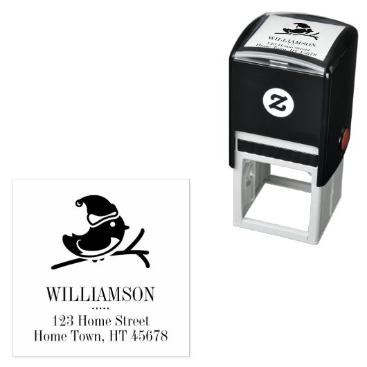 ホリデーロビンスクエア差出人住所 セルフインキングスタンプ (インサイチュ)