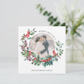 ホリデーロビンリースフォトカード シーズンカード (スタンド正面)