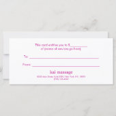 ホリデーロータスフローラスパギフト証明書 (裏面)