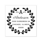 ホリデーローレルモエレガントノグラム差出人住所 セルフインキングスタンプ (デザイン)