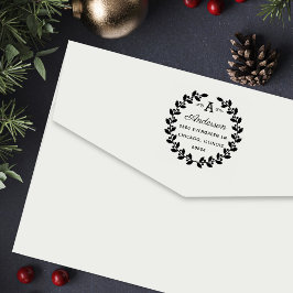 ホリデーローレルモエレガントノグラム差出人住所 セルフインキングスタンプ