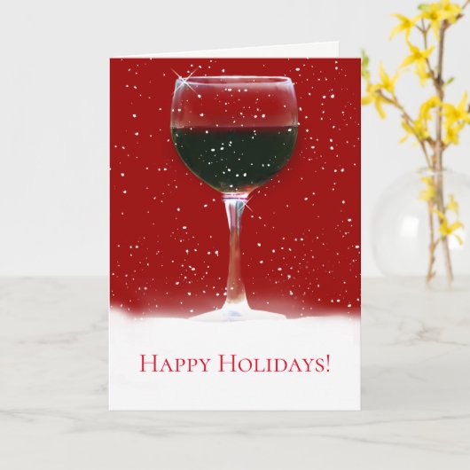 ホリデーワおもしろいインクリスマス カード (黄色い花)