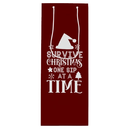 ホリデーワおもしろいイントート ワインギフトバッグ (正面)