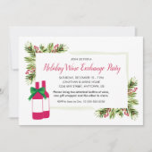 ホリデーワインエクスチェンジパーティー招待状 招待状 (正面)
