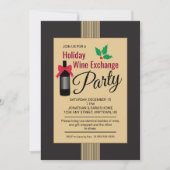 ホリデーワインエクスチェンジパーティー招待状 招待状 (正面)
