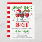 ホリデーワインエクスチェンジパーティー 招待状 (正面/裏面)