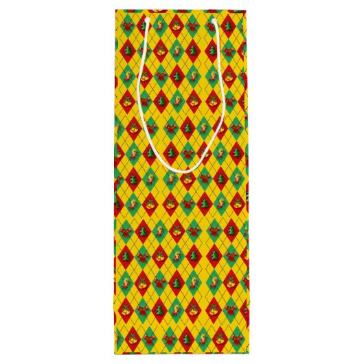 ホリデーワインクリスマス新年の精神 ワインギフトバッグ (裏面)