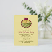 ホリデーワイン＆チーズパーティーの招待状 招待状 (スタンド正面)