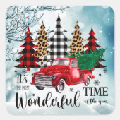 ホリデーワンダータイムオブザイヤーヴィンテージトラック スクエアシール (正面)