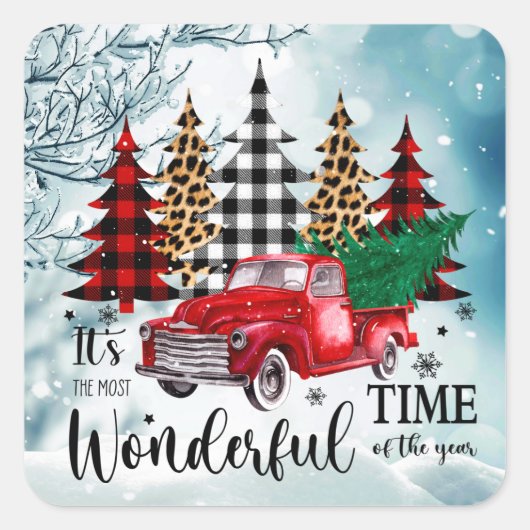 ホリデーワンダータイムオブザイヤーヴィンテージトラック スクエアシール (正面)