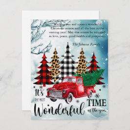 ホリデーワンダータイムオブザイヤーヴィンテージトラック 招待状