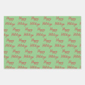 ホリデーワーズラッピング紙フラットシートセットof 3 ラッピングペーパーシート (正面3)