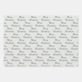 ホリデーワーズラッピング紙フラットシートセットof 3 ラッピングペーパーシート (正面)