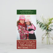 ホリデーワードコラージュクリスマスフォトカード シーズンカード (スタンド正面)