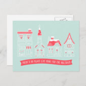 ホリデーヴィレッジイラストレーションクリスマスポストカード シーズンポストカード (正面/裏面)