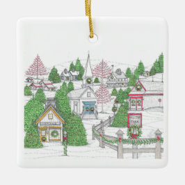 ホリデーヴィレッジ セラミックオーナメント