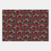 ホリデーヴィンテージトラックプレイド ラッピングペーパーシート (正面3)