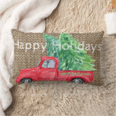 ホリデーヴィンテージトラック装飾用クッション ランバークッション (ブランケット)