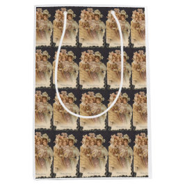 ホリデーヴィンテージビクトリアンクリスマス抱き枕 ミディアムペーパーバッグ