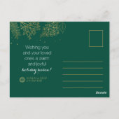 ホリデー企業のグリーティングカードハッピーホリデー ポストカード (裏面)