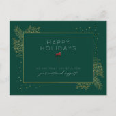 ホリデー企業のグリーティングカードハッピーホリデー ポストカード (正面)