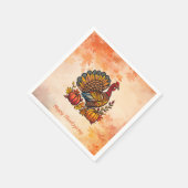 ホリデー伝統的感謝祭ナプキンス スタンダードカクテルナプキン (角)