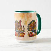 ホリデー伝統的感謝祭マグ マグカップ (正面右)