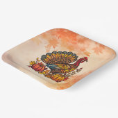 ホリデー伝統的感謝祭紙プレート ペーパープレート (傾斜あり)