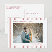 ホリデー写真ポストカード |クリスマスモダン。 ポストカード (正面/裏面)