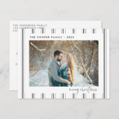 ホリデー写真ポストカード |クリスマスモダン。 ポストカード (正面/裏面)