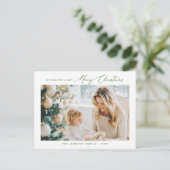 ホリデー写真ポストカード | 緑のクリモダンスマス ポストカード (スタンド正面)