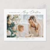 ホリデー写真ポストカード | 緑のクリモダンスマス ポストカード (正面)