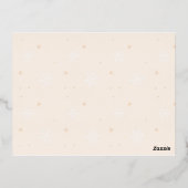 ホリデー出産発表 ちょっぴり特別な喜び 箔シーズンポストカード (裏面)