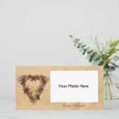 ホリデー初期のリースフォトカード シーズンカード (スタンド正面)