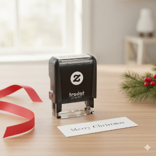 ホリデー向けエレガントなメリークリスマス自動スタンプ セルフインキングスタンプ