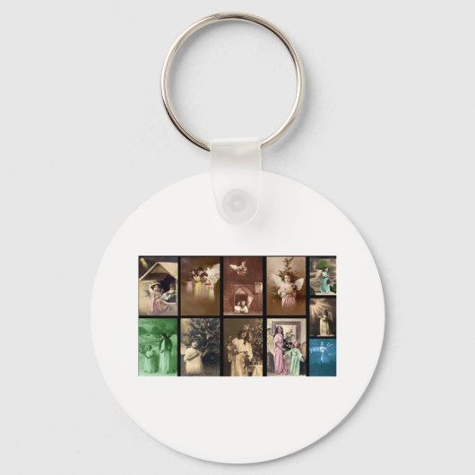 ホリデー天使Iカスタマイズ可能 キーホルダー (正面)