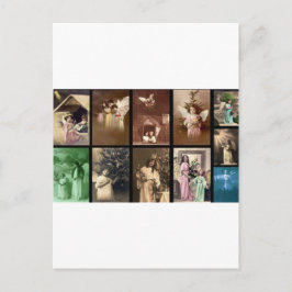 ホリデー天使Iカスタマイズ可能 シーズンポストカード