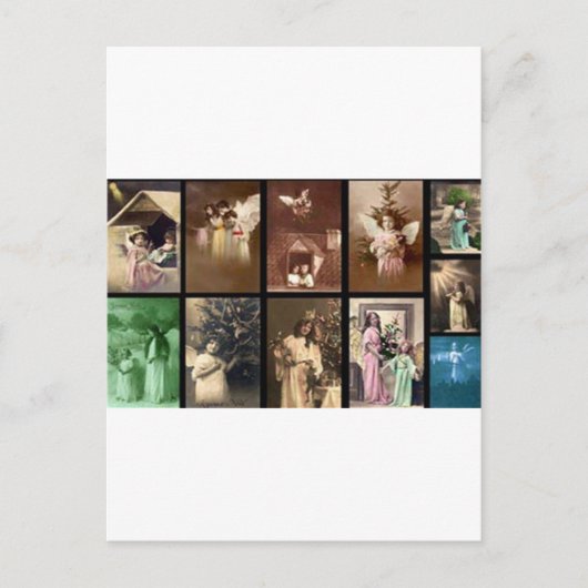 ホリデー天使Iカスタマイズ可能 シーズンポストカード (正面)