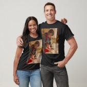 ホリデー家族写真 ベージュ 年名 Tシャツ (ユニセックス)