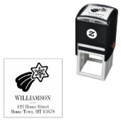 ホリデー射撃、 発砲スター差出人住所 セルフインキングスタンプ (インサイチュ)