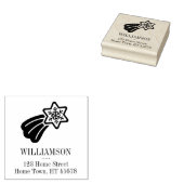 ホリデー射撃、 発砲スター差出人住所 ラバースタンプ (押印)