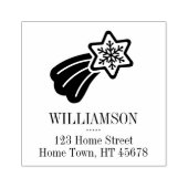 ホリデー射撃、 発砲スター差出人住所 ラバースタンプ (インプリント)