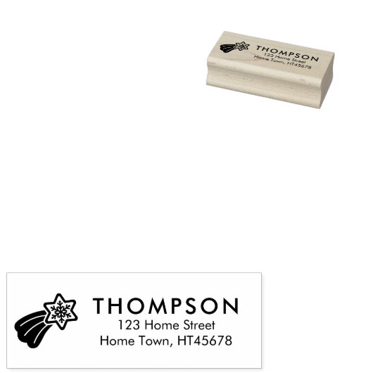 ホリデー射撃、 発砲スター差出人住所 ラバースタンプ (押印)