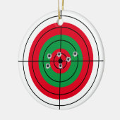 ホリデー射撃、 発砲ターゲットガンシューティングクリスマス セラミックオーナメント (左)