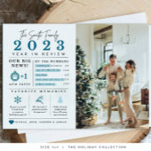 ホリデー年間の振り返りインフォグラフィッククリスマスカード シーズンカード