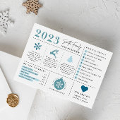 ホリデー年間の振り返りインフォグラフィック クリスマスカード