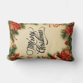 🛋️ホリデー心地よい開始 – クリスマスピロー ランバークッション (正面)